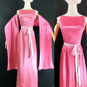 COTILLION PINK formal dress bubblegum silk long ma